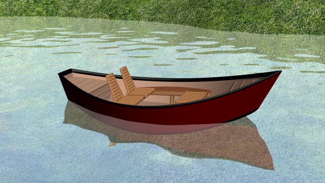 small or medium boat low poly 3D Model .c4d .max .obj .3ds .fbx .stl .blend 