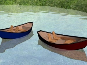 small or medium boat low poly 3D Model