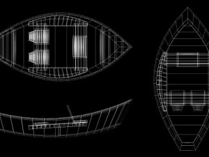 small or medium boat low poly 3D Model