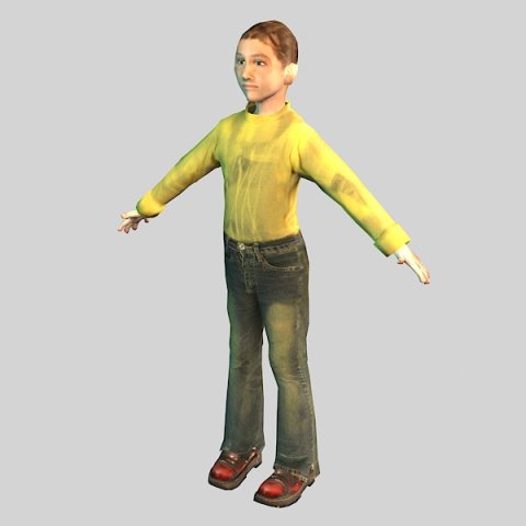 low poly girl 3D Model .c4d .max .obj .3ds .fbx .stl .blend 