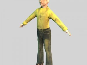 chica de baja poli Modelo 3D