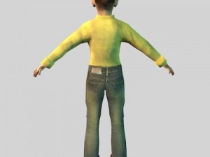 low poly girl 3D Model