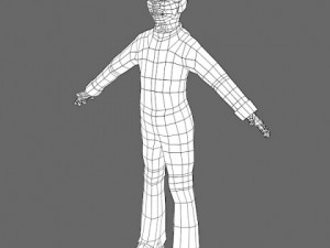 low poly girl 3D Model
