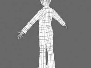 low poly girl 3D Model