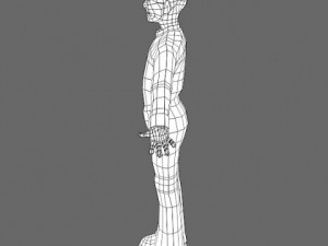 low poly girl 3D Model