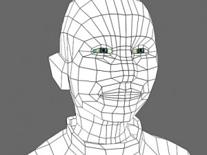 low poly girl 3D Model