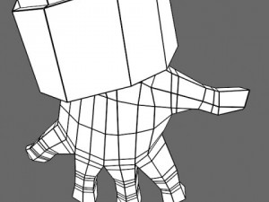 low poly girl 3D Model