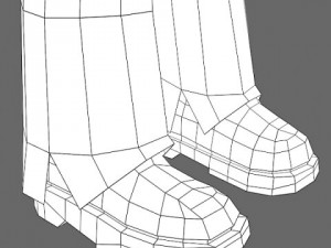 low poly girl 3D Model