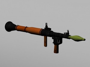rpg7 with projectile Model 3D