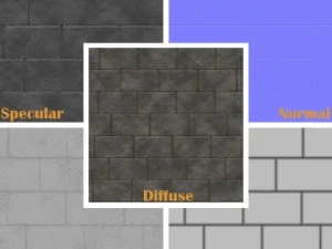 tekstur dinding bata kuno Tekstur CG