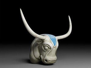ancient bull statue Modello 3D