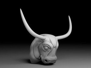 ancient bull statue 3D Model