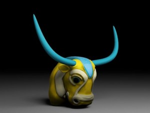 ancient bull statue 3D Model