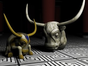 ancient bull statue 3D Model