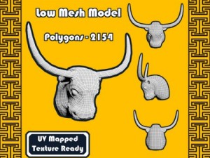 ancient bull statue 3D Model