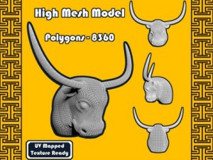 ancient bull statue 3D Model