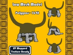 ancient bull statue 3D Model