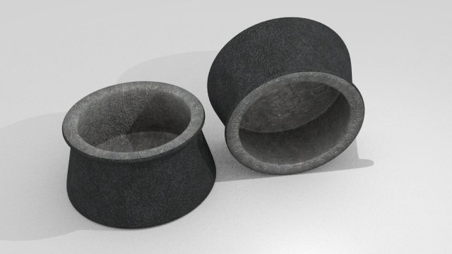 stone cookware stone pot 3D Model .c4d .max .obj .3ds .fbx .stl .blend 