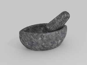 stone mortar khalbatta 3D Модель