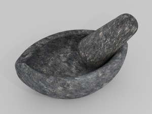 stone mortar khalbatta Modello 3D