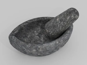 stone mortar khalbatta 3D Model