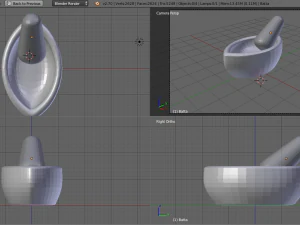 stone mortar khalbatta 3D Model