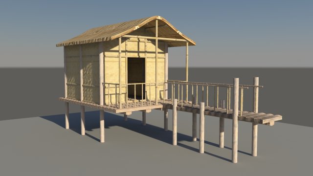 hut Modèle 3D .c4d .max .obj .3ds .fbx .stl .blend 