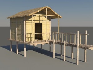 hut 3D मॉडल