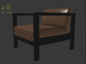 livingroom chair 001 3D Model