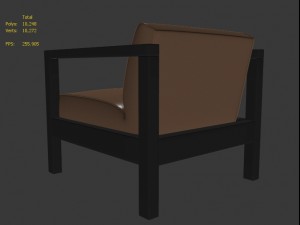 livingroom chair 001 3D Model