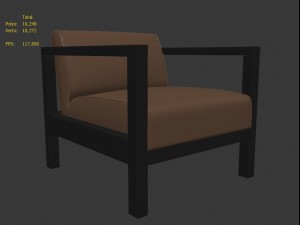 livingroom chair 001 3D Model