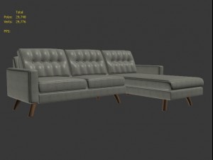 luna corner sofa Model 3D