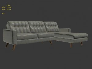 luna corner sofa 3D Model
