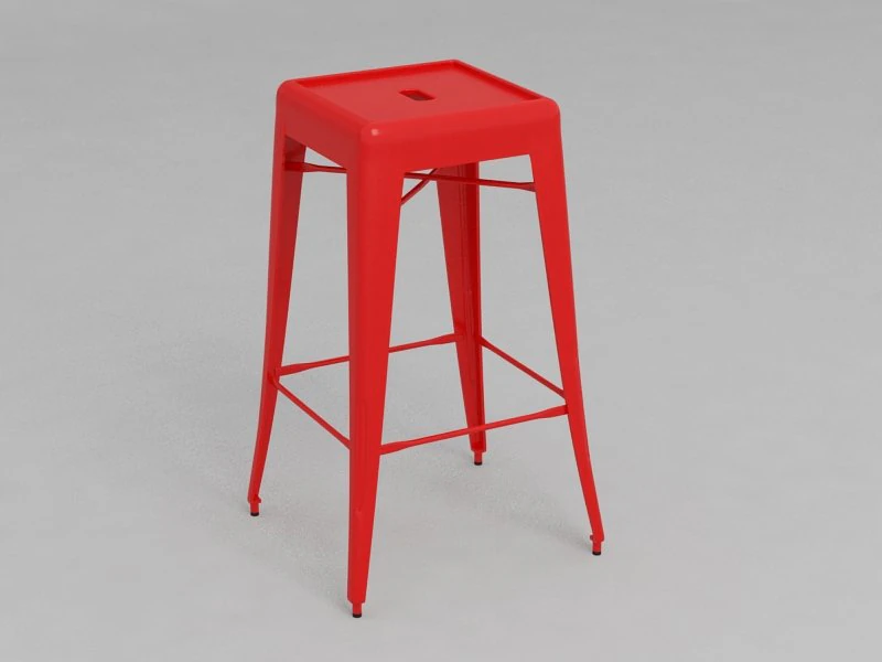 tolix bar stool 3D Model .c4d .max .obj .3ds .fbx .stl .blend 