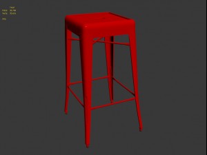 tolix bar stool Modelo 3D