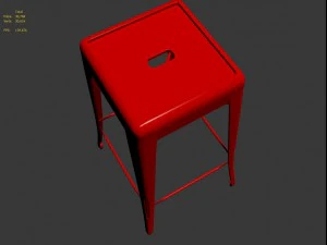 tolix bar stool 3D Model