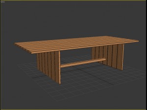 dining table plank 3D Модель