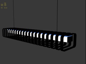 dark spine hanging lamp 3D Modell