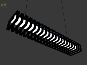 dark spine hanging lamp 3D Modell