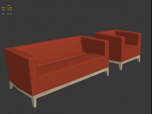 sofa inka billiani 3D Model