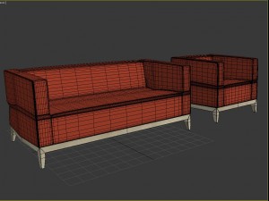 sofa inka billiani 3D Model