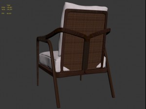 knot lounge chair by mcguire model 3D Model