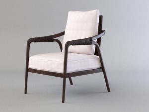 knot lounge chair by mcguire model Model 3D
