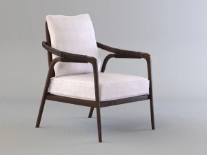 knot lounge chair by mcguire model 3D Model