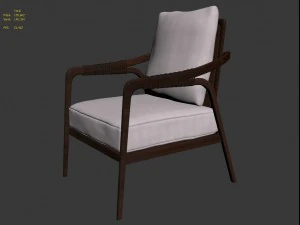 knot lounge chair by mcguire model 3D Model