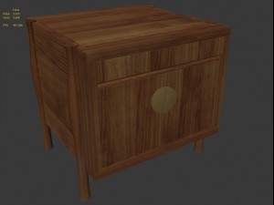 bill sofield case du cap table by mcguire furniture 3Dモデル