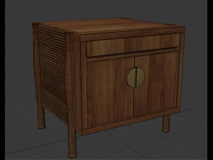 bill sofield case du cap table by mcguire furniture 3D Model