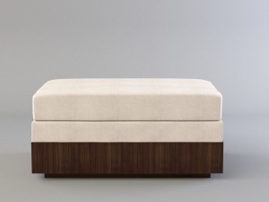 bill sofield solange sectional ottoman by mcguire Model 3D
