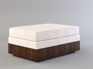 bill sofield solange sectional ottoman by mcguire 3D Model