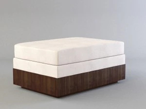 bill sofield solange sectional ottoman by mcguire 3D Model